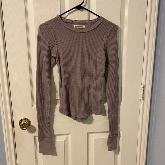 We The Free Textured Knit Top in Taupe - Picture 1 of 11